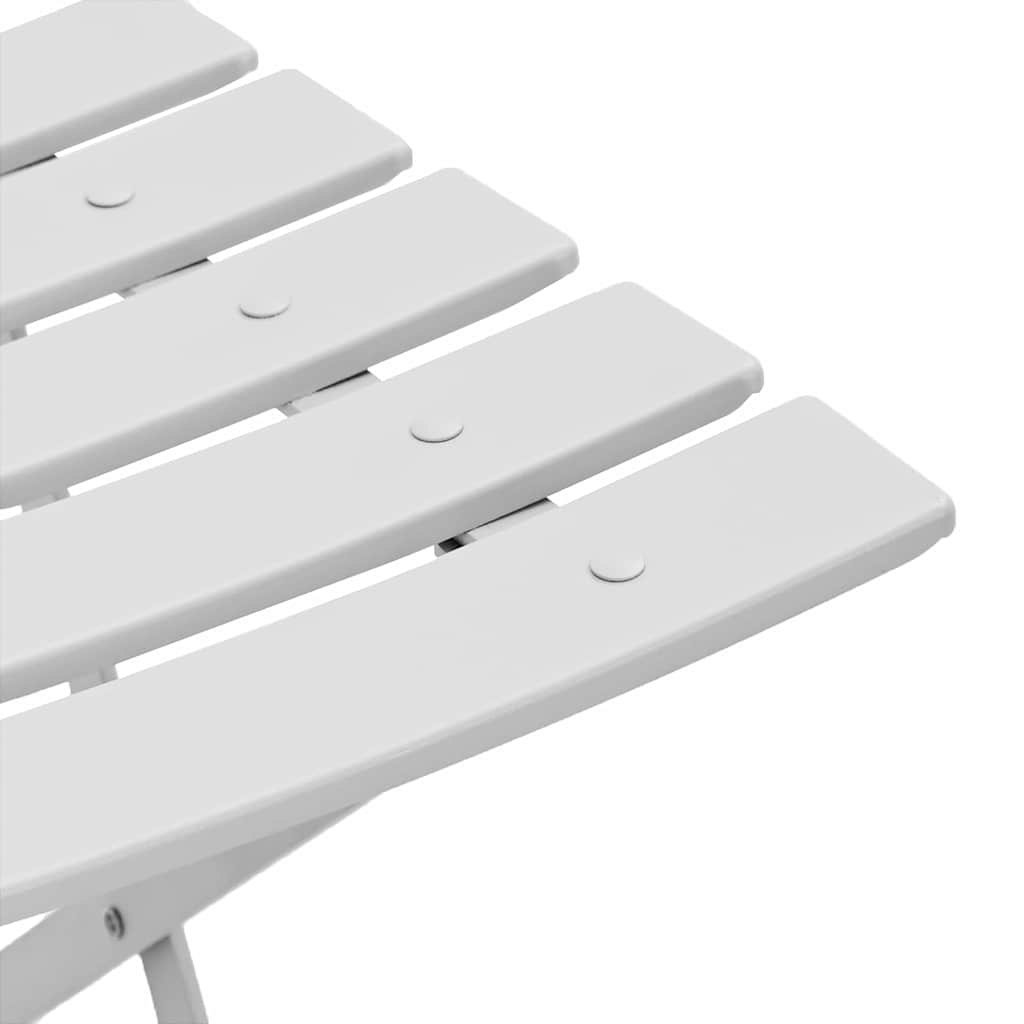 Garden Folding Chair Folding 2 pcs White 42 x 46 x 82cm Steel