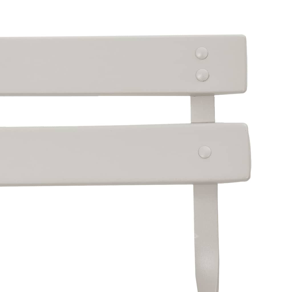 Garden Folding Chair Folding 2 pcs Beige 42 x 46 x 82cm Steel