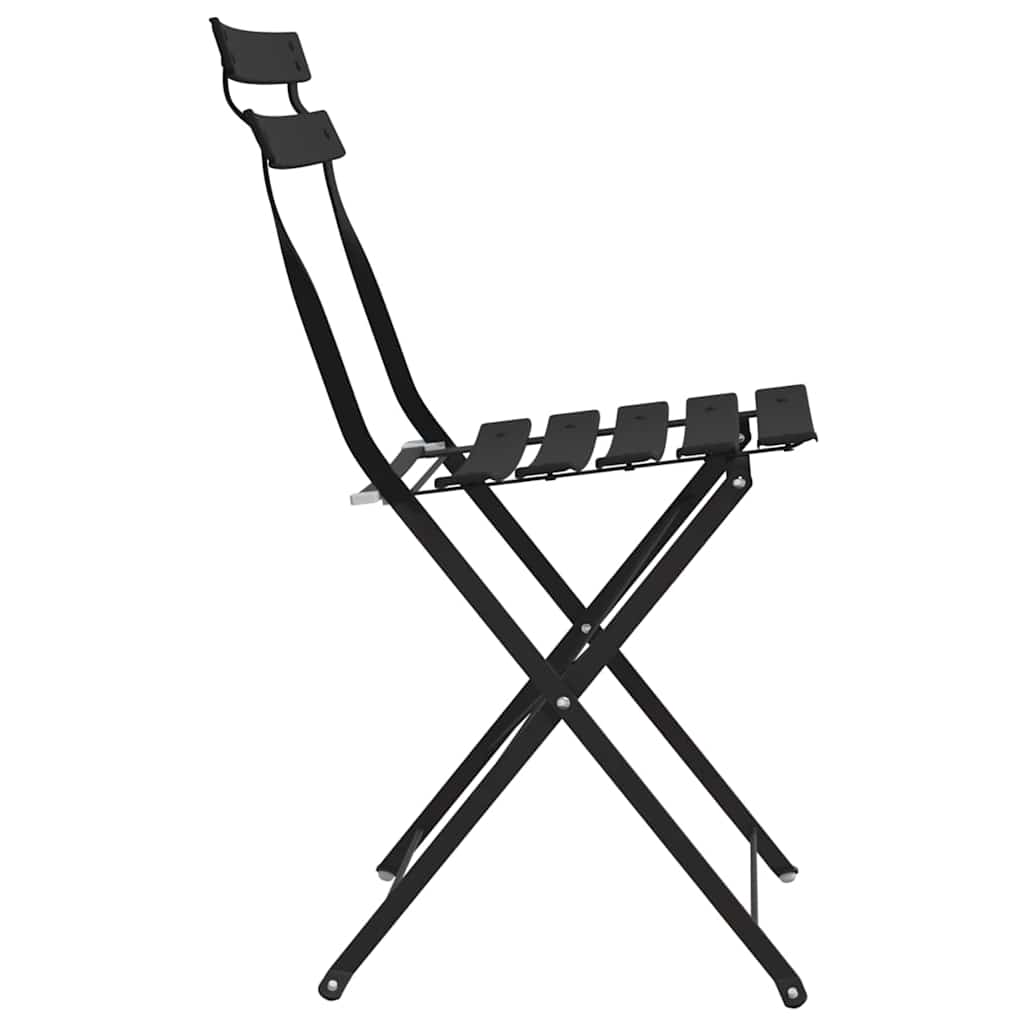 Garden Folding Chair 2 pcs Anthracite 42 x 46 x 82cm Steel