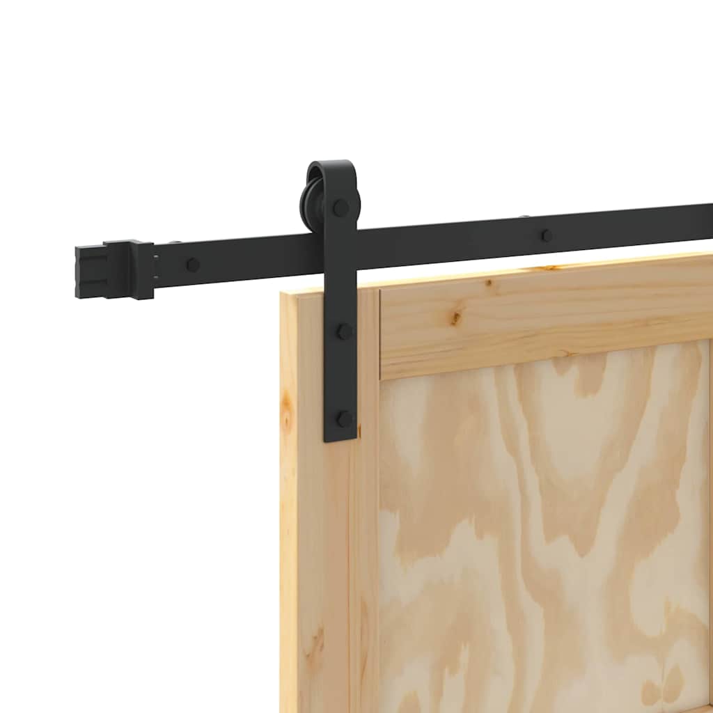 Sliding Door Manual Natural and black 83 x 232 cm