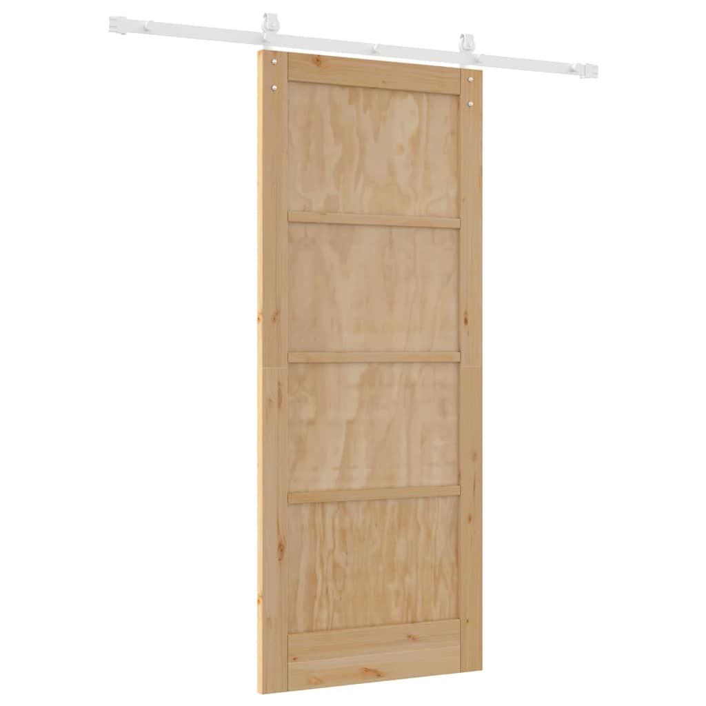 Sliding Door Manual Natural and white 83 x 202 cm