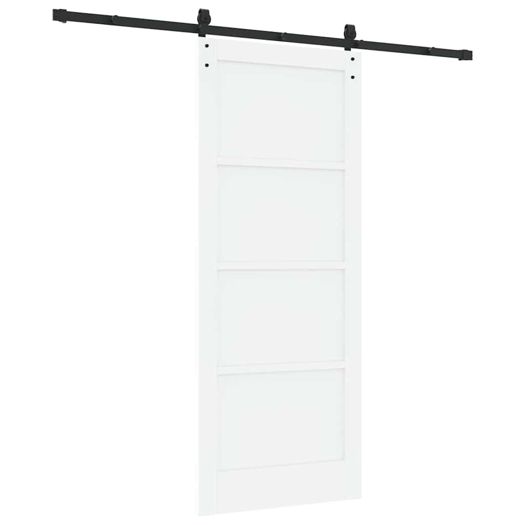 Sliding Door Manual White and black 83 x 202 cm