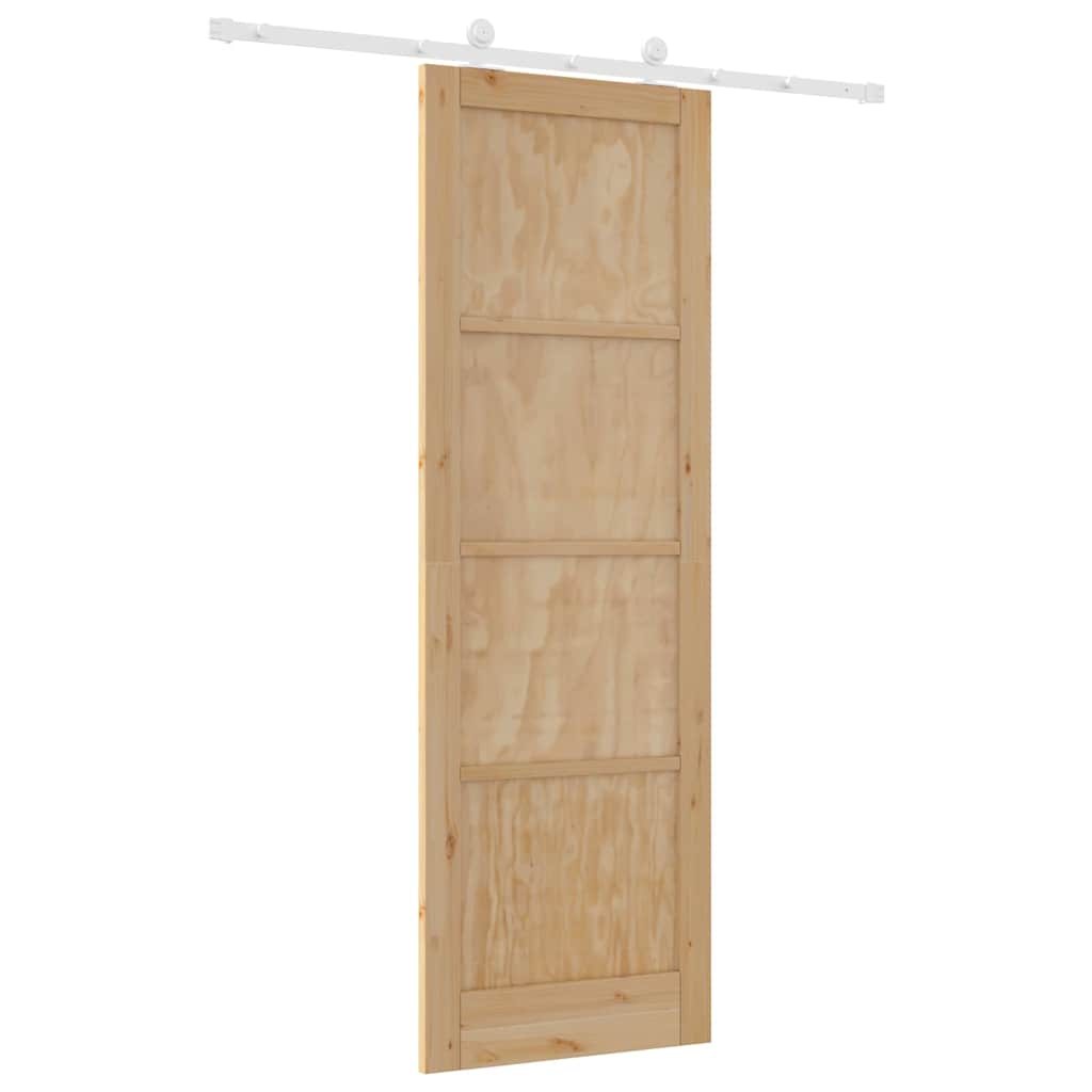 Sliding Door Set Manual Natural and white 78 x 232 cm