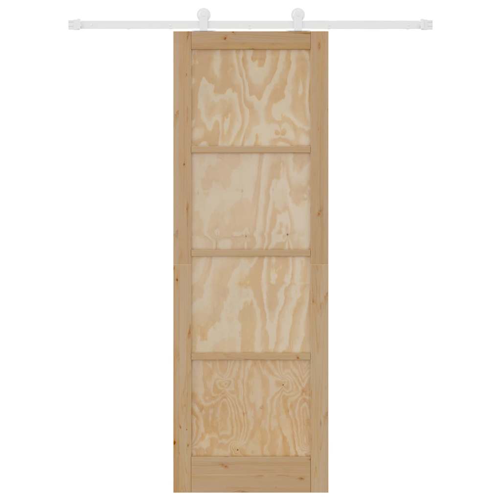 Sliding Door Set Manual Natural and white 78 x 232 cm