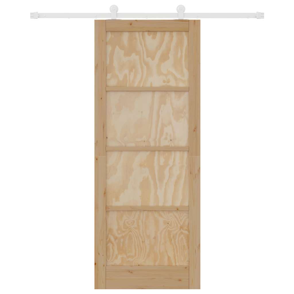Sliding Door Set Manual Natural and white 83 x 211 cm