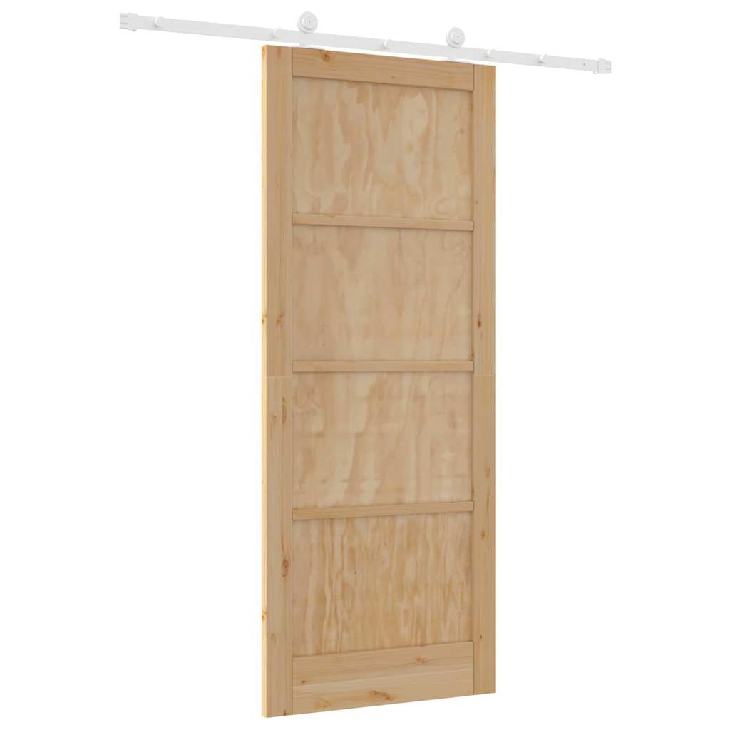 Sliding Door Set Manual Natural and white 86 x 211 cm