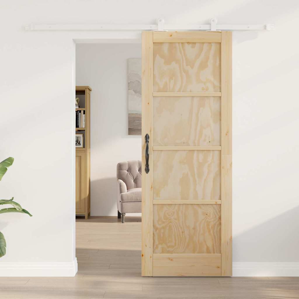 Sliding Door Set ORKDAL Natural and white 73.5 x 198.5 cm