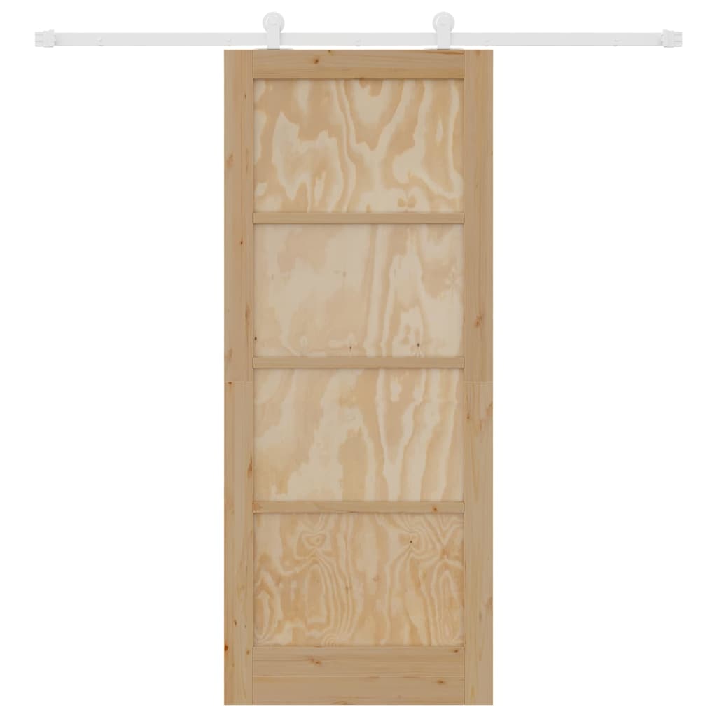 Sliding Door Set Manual ORKDAL Natural and white 83 x 202 cm