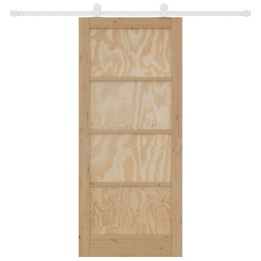 Sliding Door Set Manual ORKDAL Natural and white 86 x 198.5 cm
