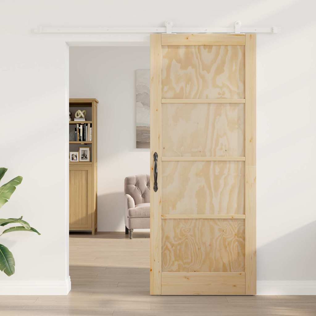 Sliding Door Set Manual ORKDAL Natural and white 86 x 211 cm