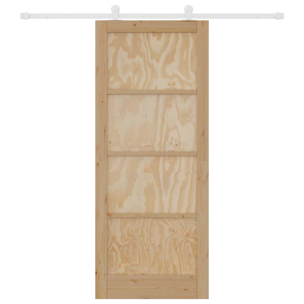 Sliding Door Set Manual ORKDAL Natural and white 86 x 211 cm