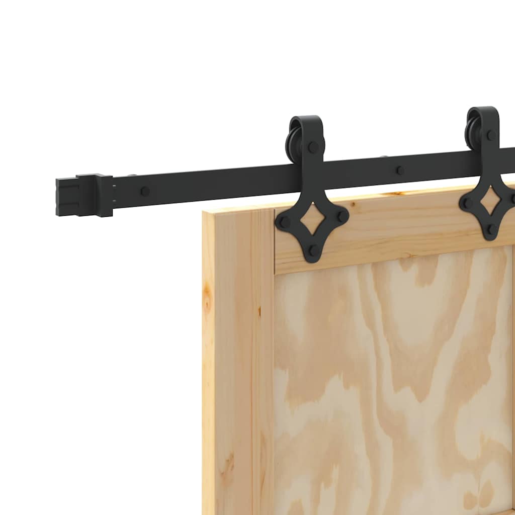 Sliding Door Manual Natural and black 78 x 232 cm