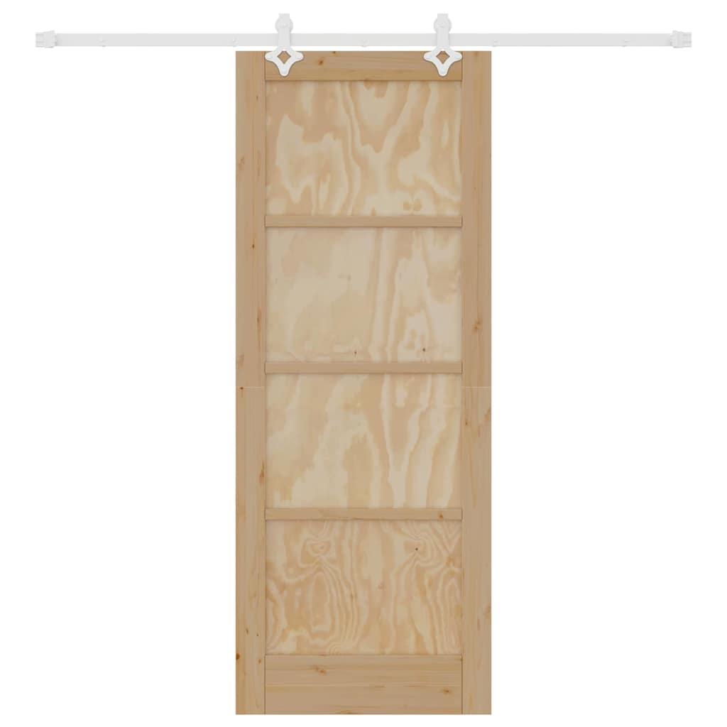 Sliding Door Manual Natural and white 78 x 202 cm