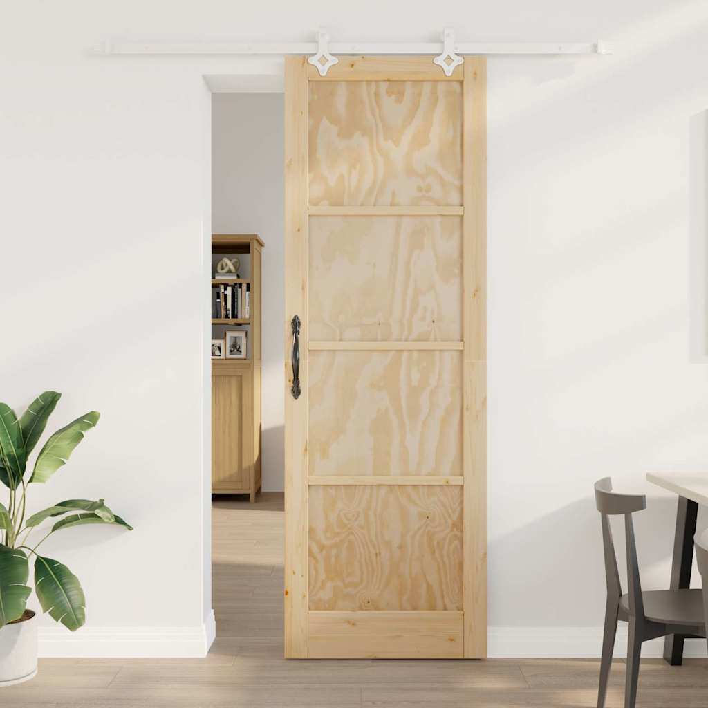 Sliding Door Manual Natural and white 78 x 232 cm