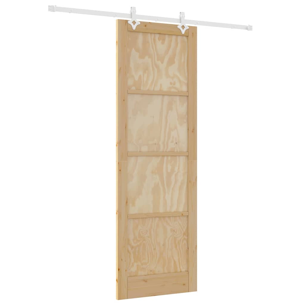 Sliding Door Manual Natural and white 78 x 232 cm