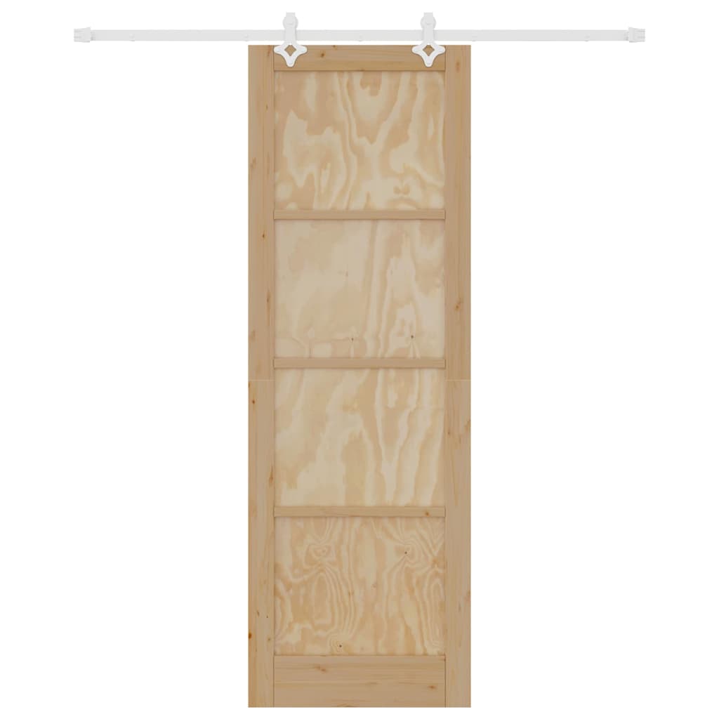 Sliding Door Manual Natural and white 78 x 232 cm