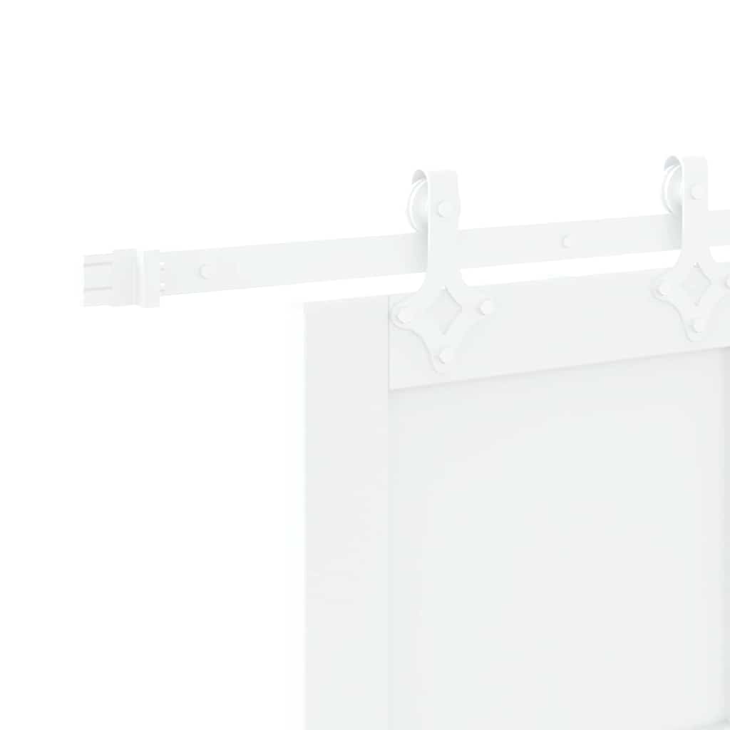 Sliding Door Manual White 83 x 202 cm Solid pine wood and steel