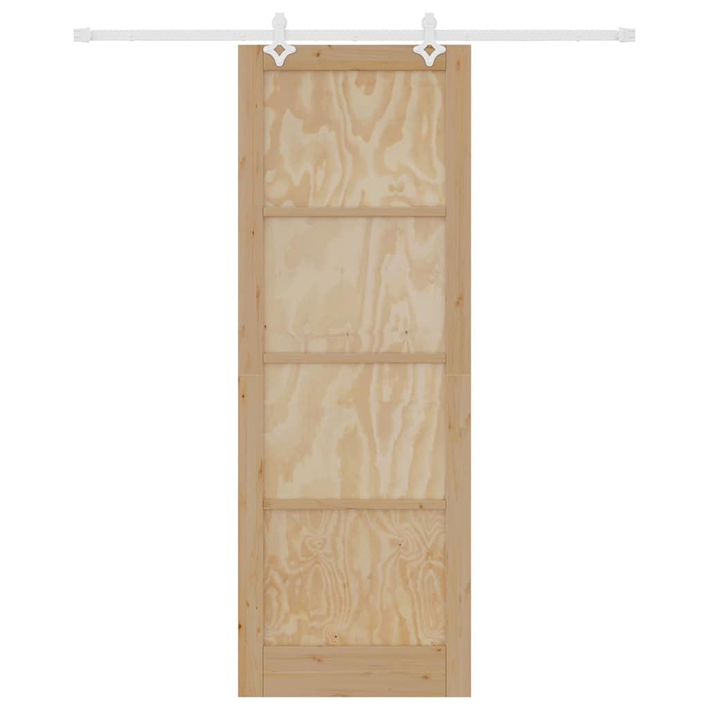 Sliding Door Manual Natural and white 83 x 232 cm