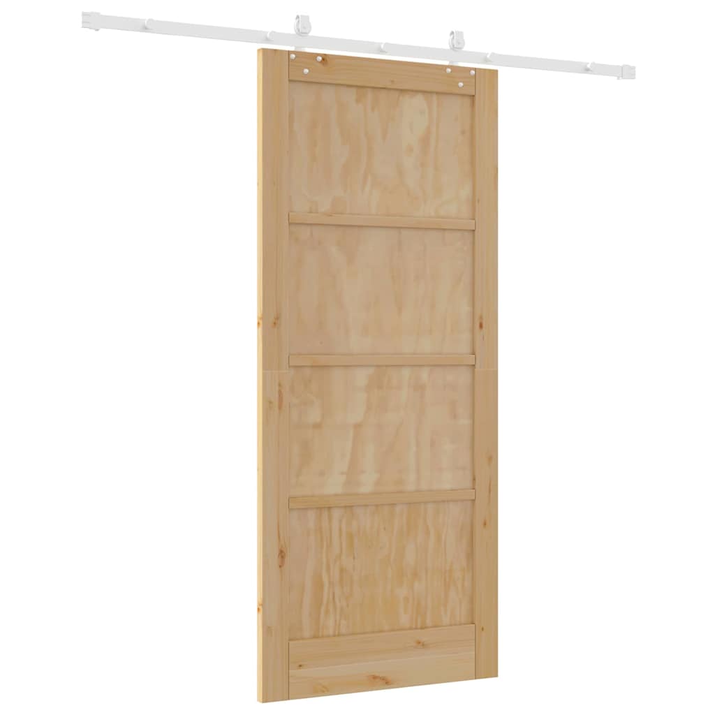 Sliding Door Manual Natural and white 86 x 198.5 cm