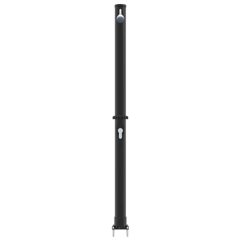Outdoor Solar Shower Black 217 cm PVC and aluminium