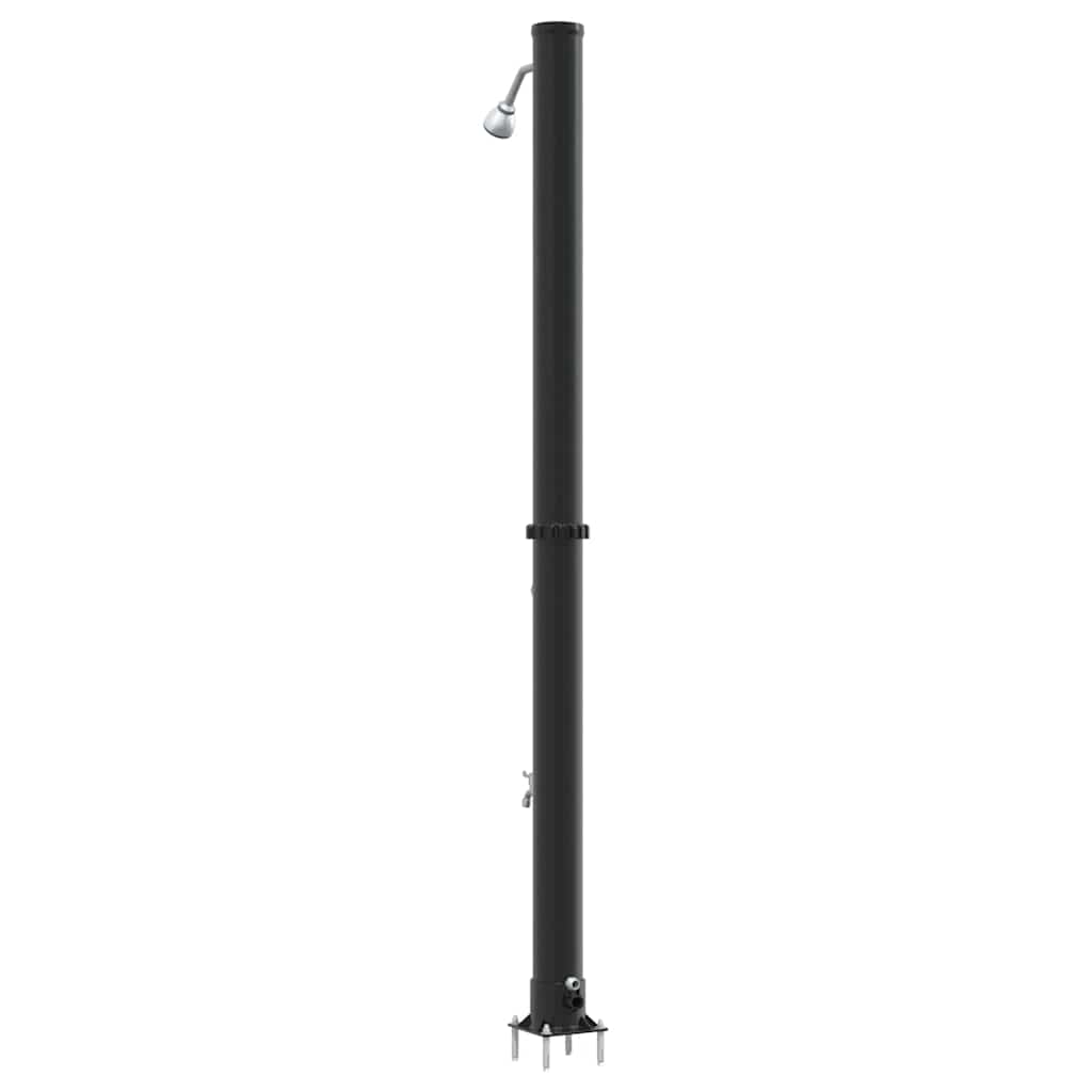 Outdoor Solar Shower Black 217 cm PVC and aluminium