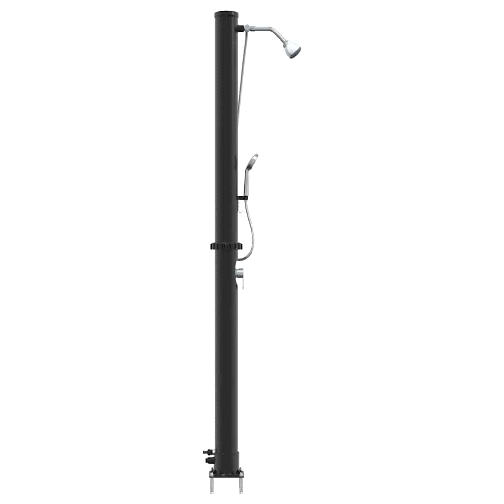 Outdoor Solar Shower Black 217 cm PVC and aluminium