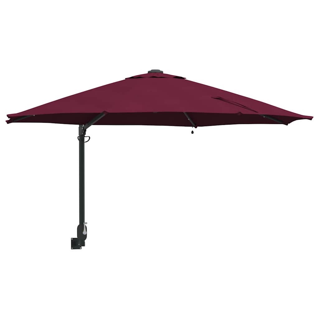 Garden Parasol Manual Red and Black 248 x 248 x 148 cm