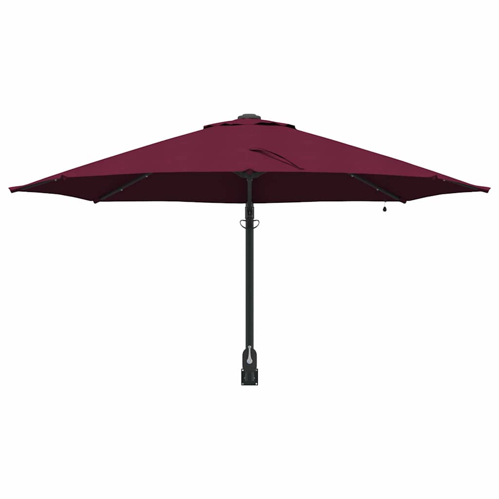 Garden Parasol Manual Red and Black 248 x 248 x 148 cm