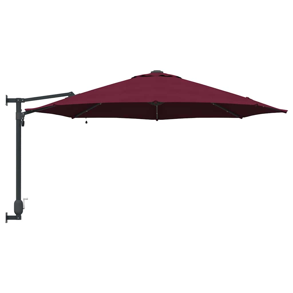 Garden Parasol Manual Red and Black 248 x 248 x 148 cm
