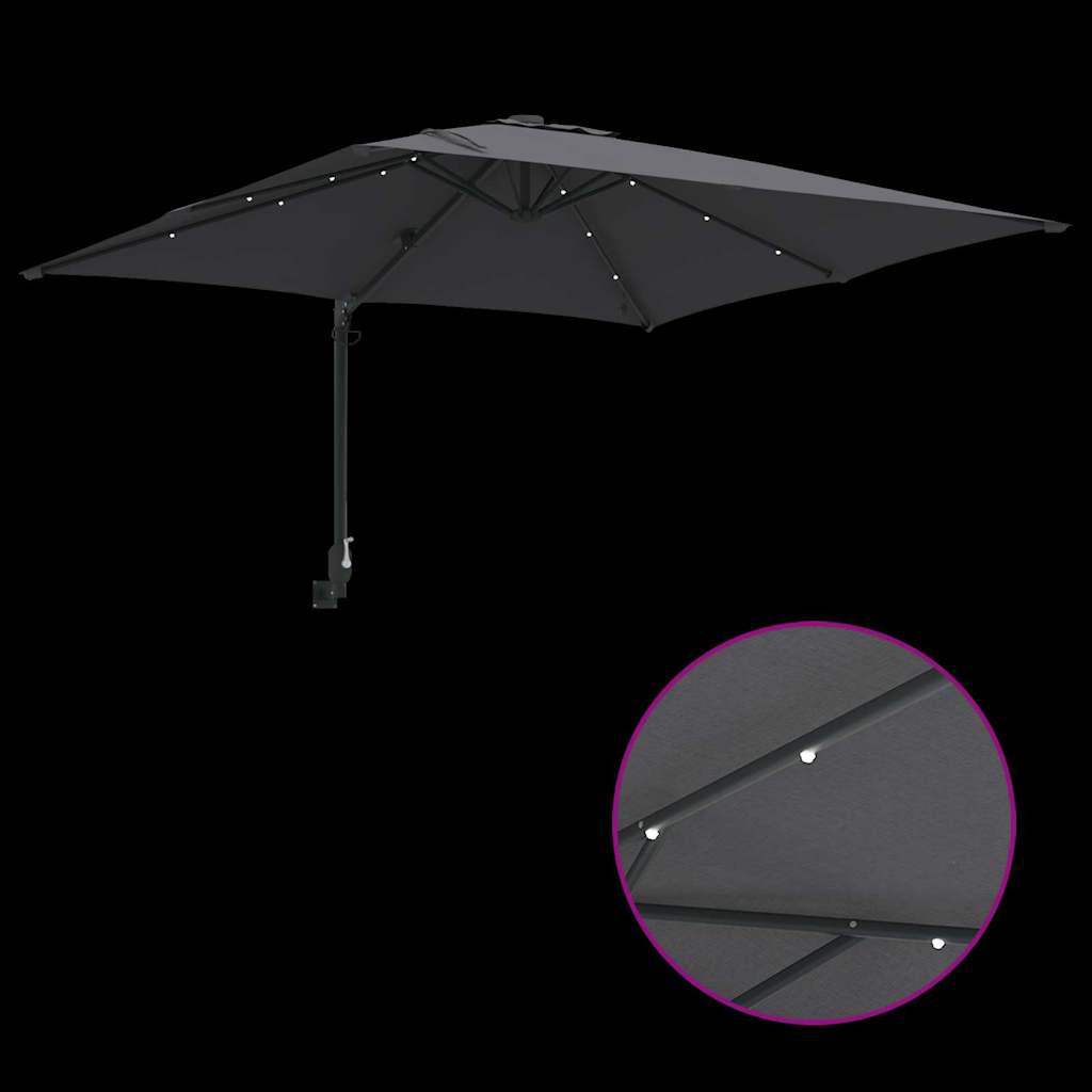 Garden Parasol Anthracite 248.5 x 247.5 x 160 cm Fabric