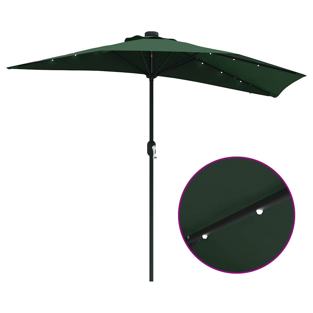Garden Parasol Green 294 x 150 x 223 cm Fabric
