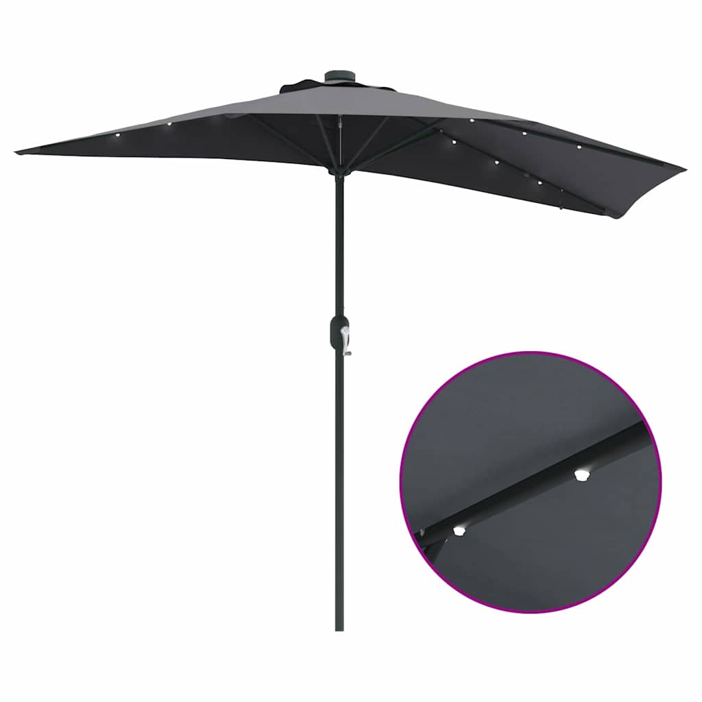 Garden Parasol Anthracite 294 x 150 x 223 cm Fabric
