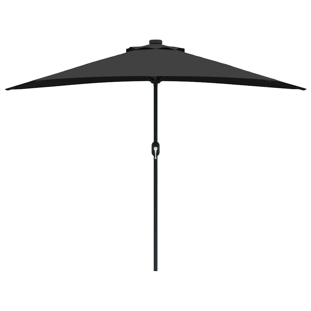 Garden Parasol Black 294 x 150 x 224 cm Fabric