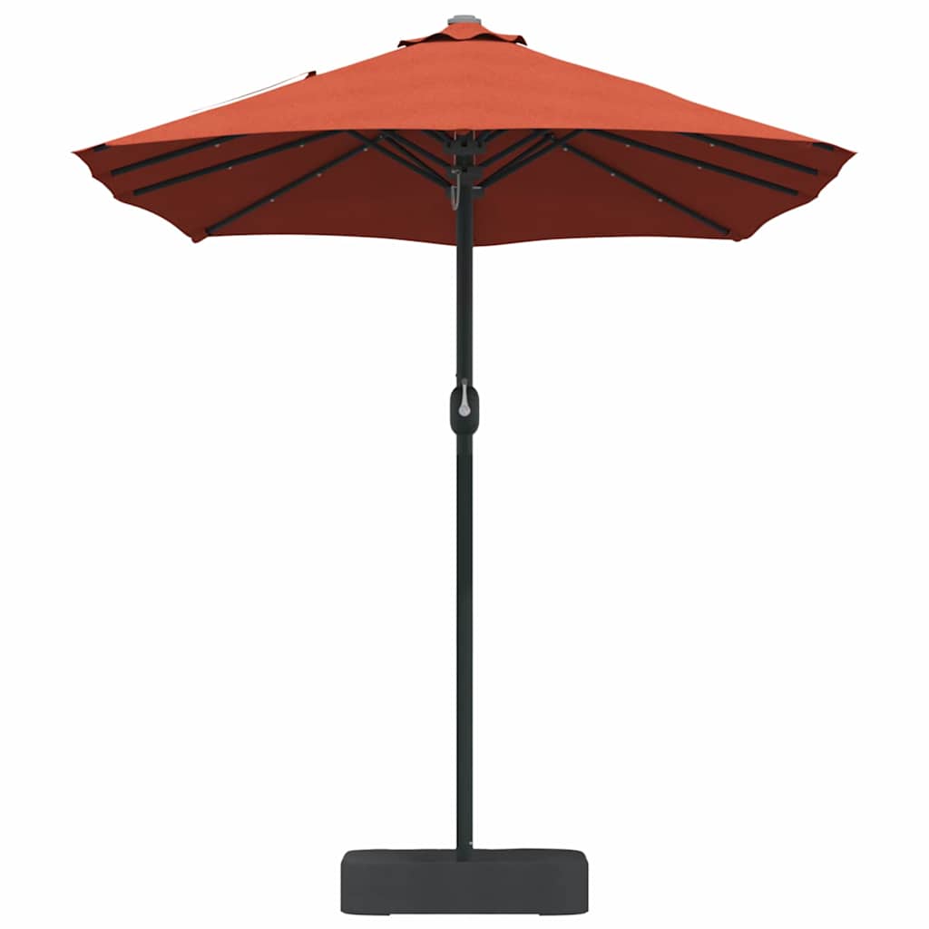Garden Parasol Terracotta 385 x 209 x 244 cm Fabric