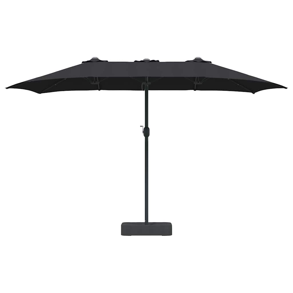 Garden Parasol Black 385 x 209 x 244 cm Fabric