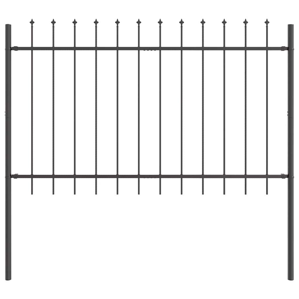 Garden Fence Grey 3.4 x 1 m Powder-coated steel