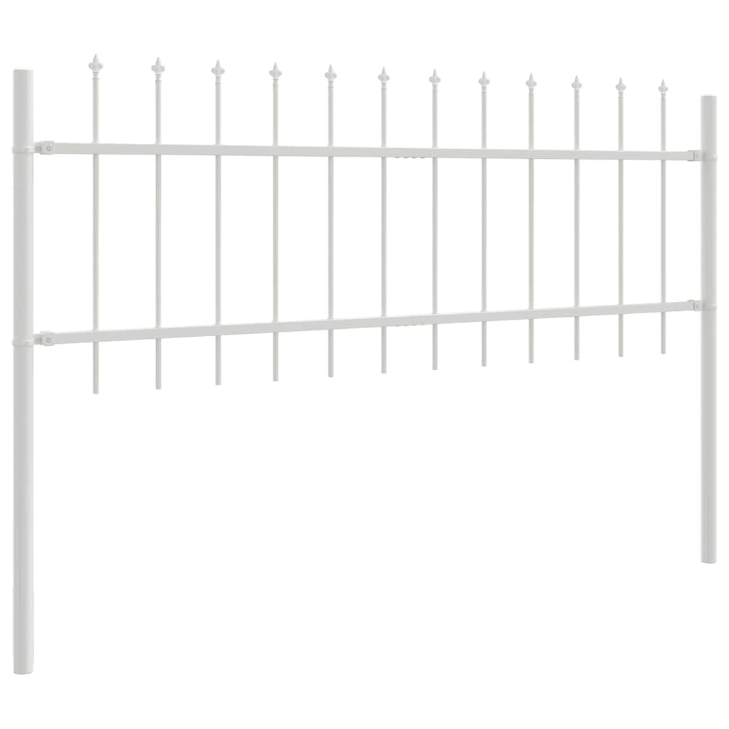 Garden Fence White 3.4 x 0.6 m Powder-coated steel