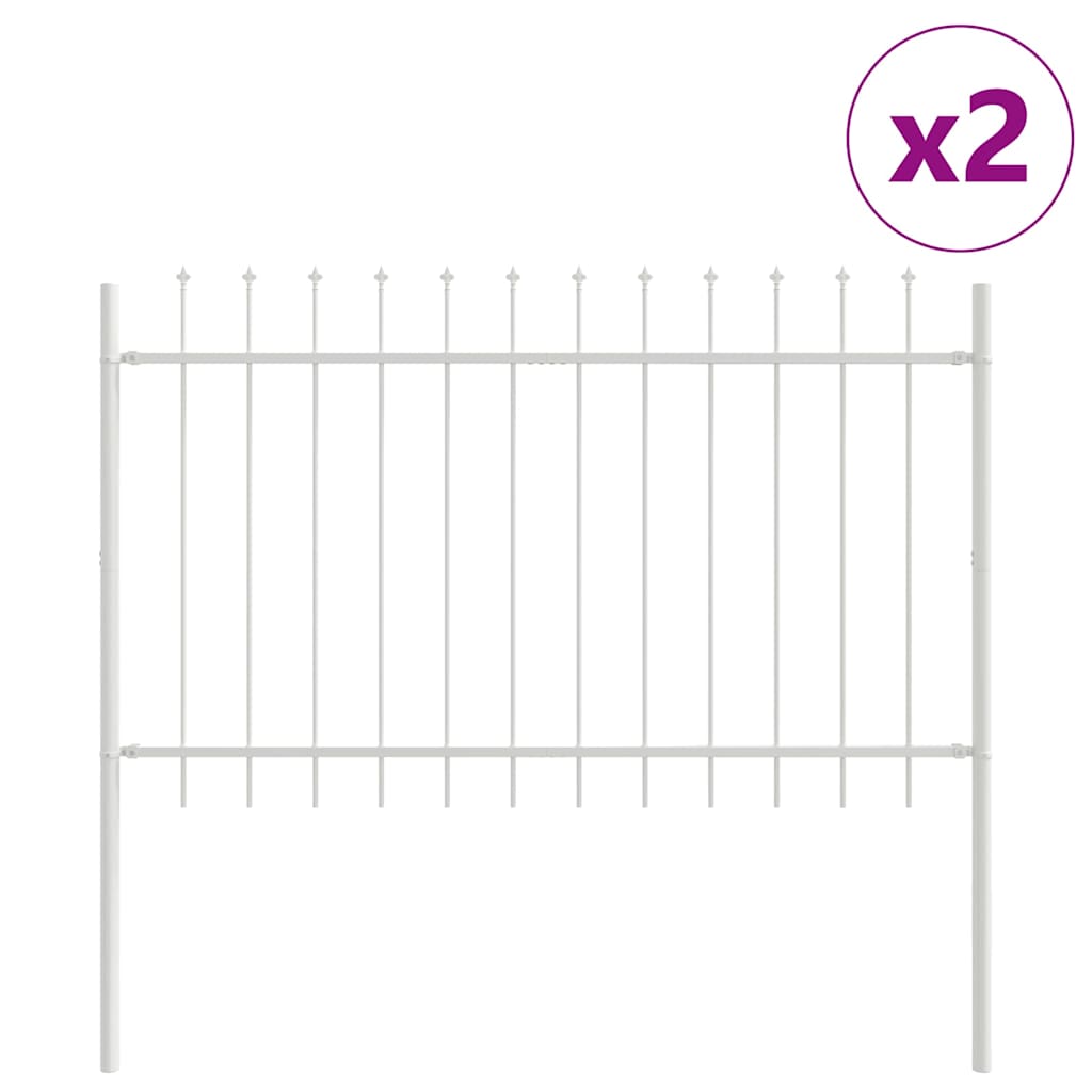 Garden Fence White 3.4 x 1 m Powder-coated steel