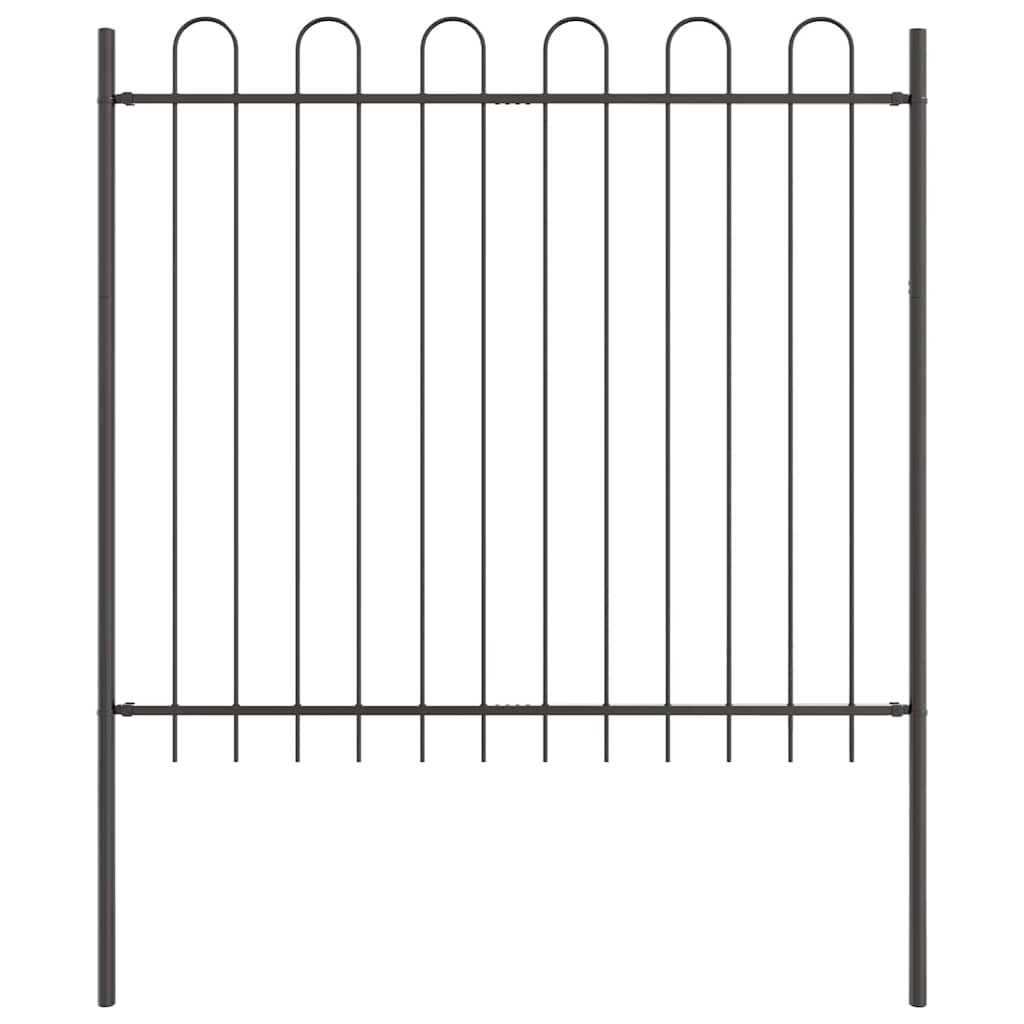 Garden Fence Grey 6.8 x 1.5 m Powder-coated steel