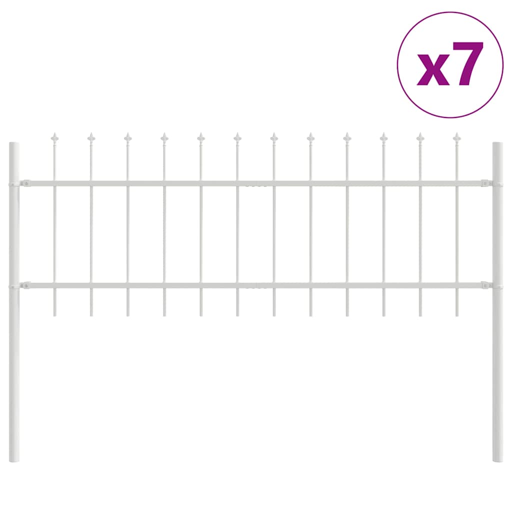 Garden Fence White 11.9 x 0.6 m Powder-coated steel