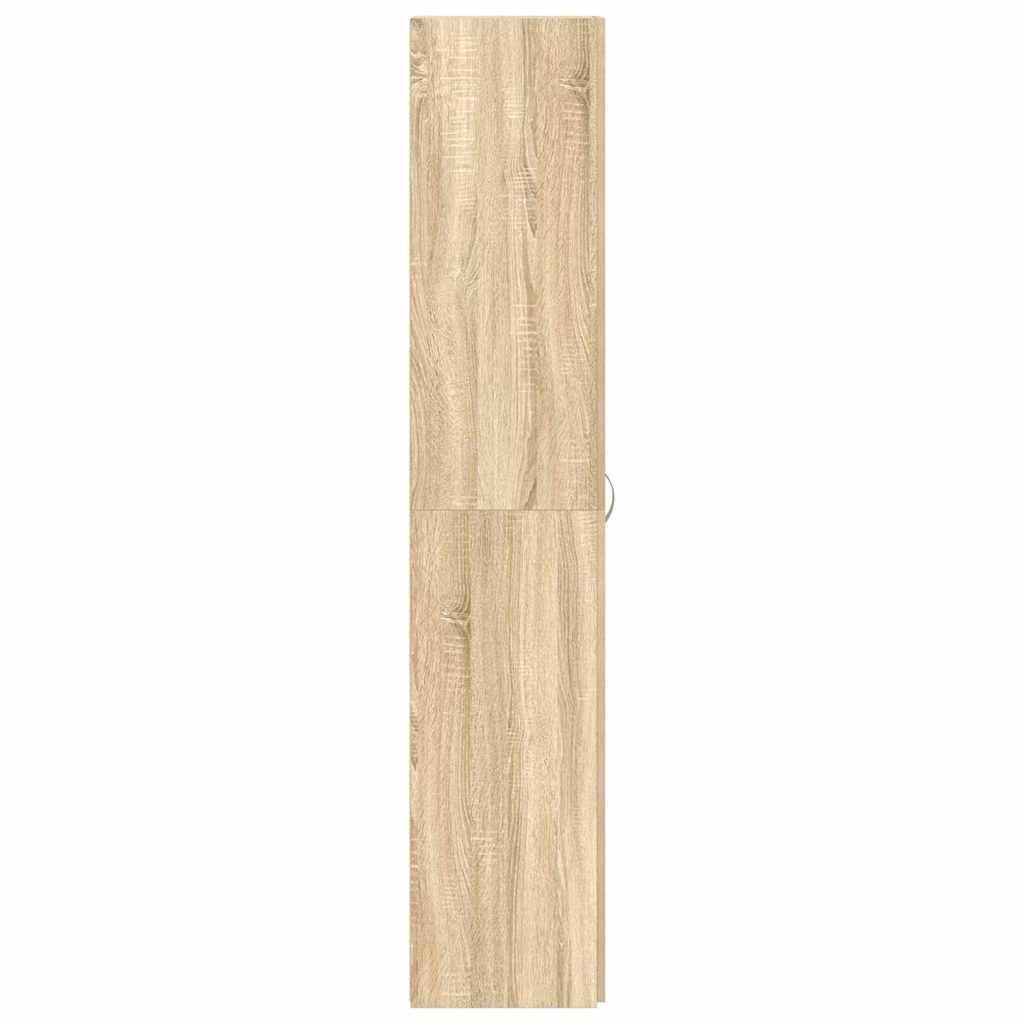 Shoe Cabinet with Door Brown 80 x 35.5 x 180 cm Engineered wood