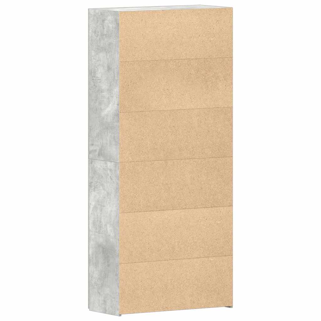 Shoe Cabinet with Shelf Grey 80 x 35.5 x 180 cm Engineered wood