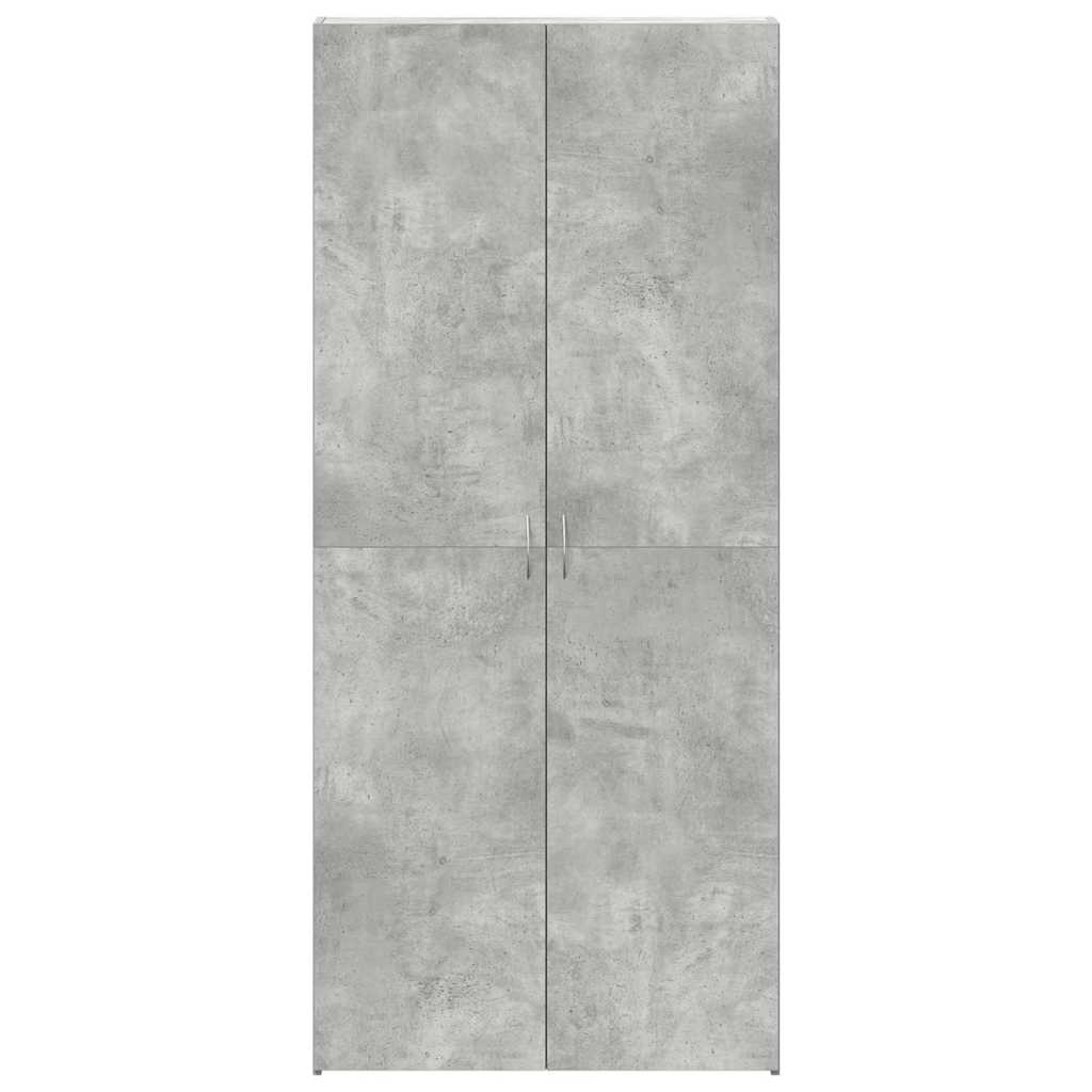 Shoe Cabinet with Shelf Grey 80 x 35.5 x 180 cm Engineered wood