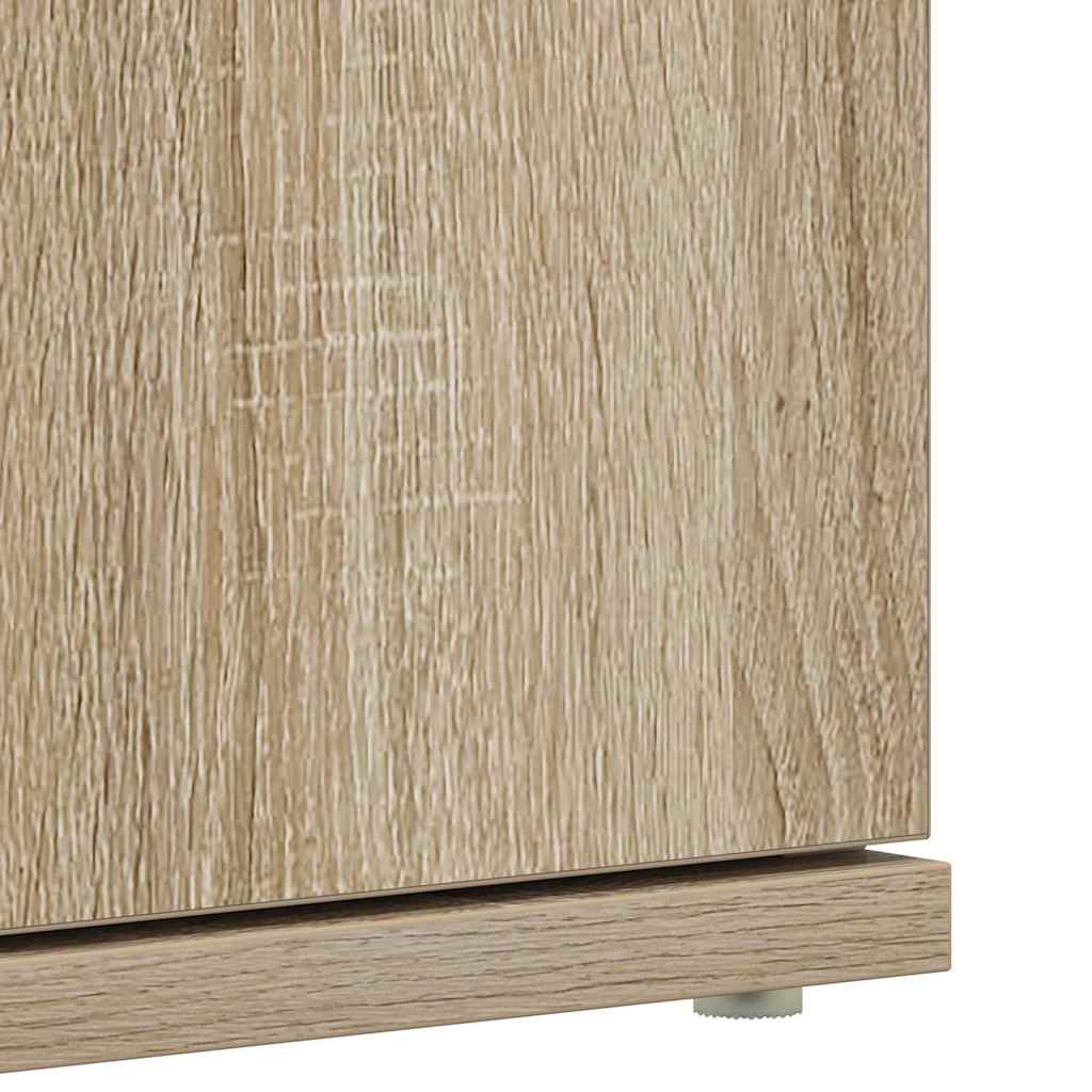 Shoe Cabinet with Door Brown 80 x 39 x 180 cm Engineered wood