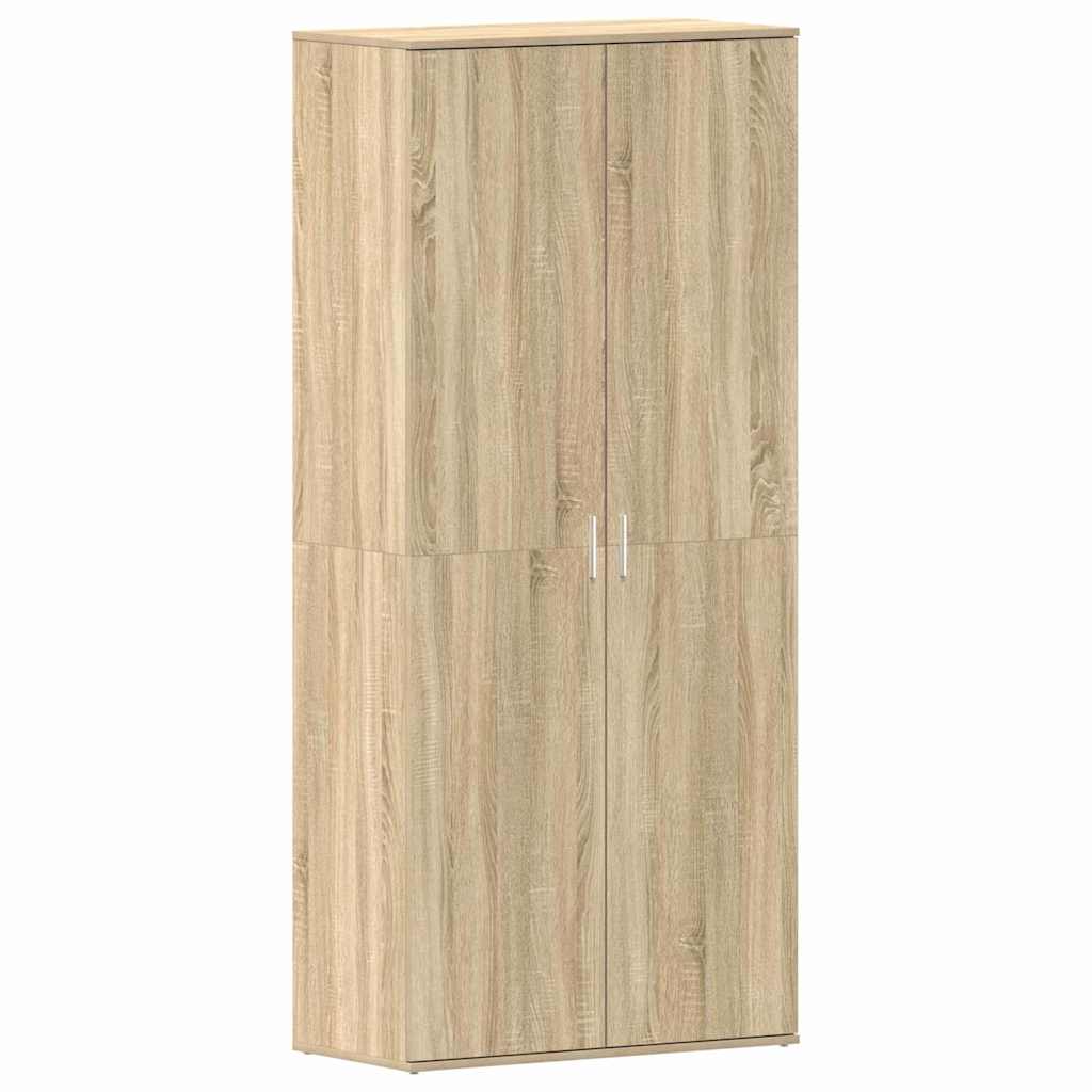 Shoe Cabinet with Door Brown 80 x 39 x 180 cm Engineered wood