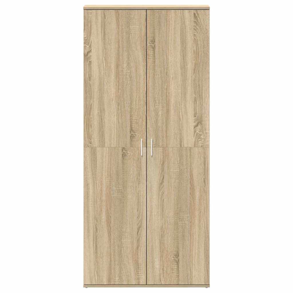 Shoe Cabinet with Door Brown 80 x 39 x 180 cm Engineered wood