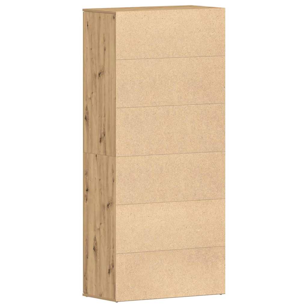 Shoe Cabinet with Door Brown 80 x 39 x 180 cm Engineered wood