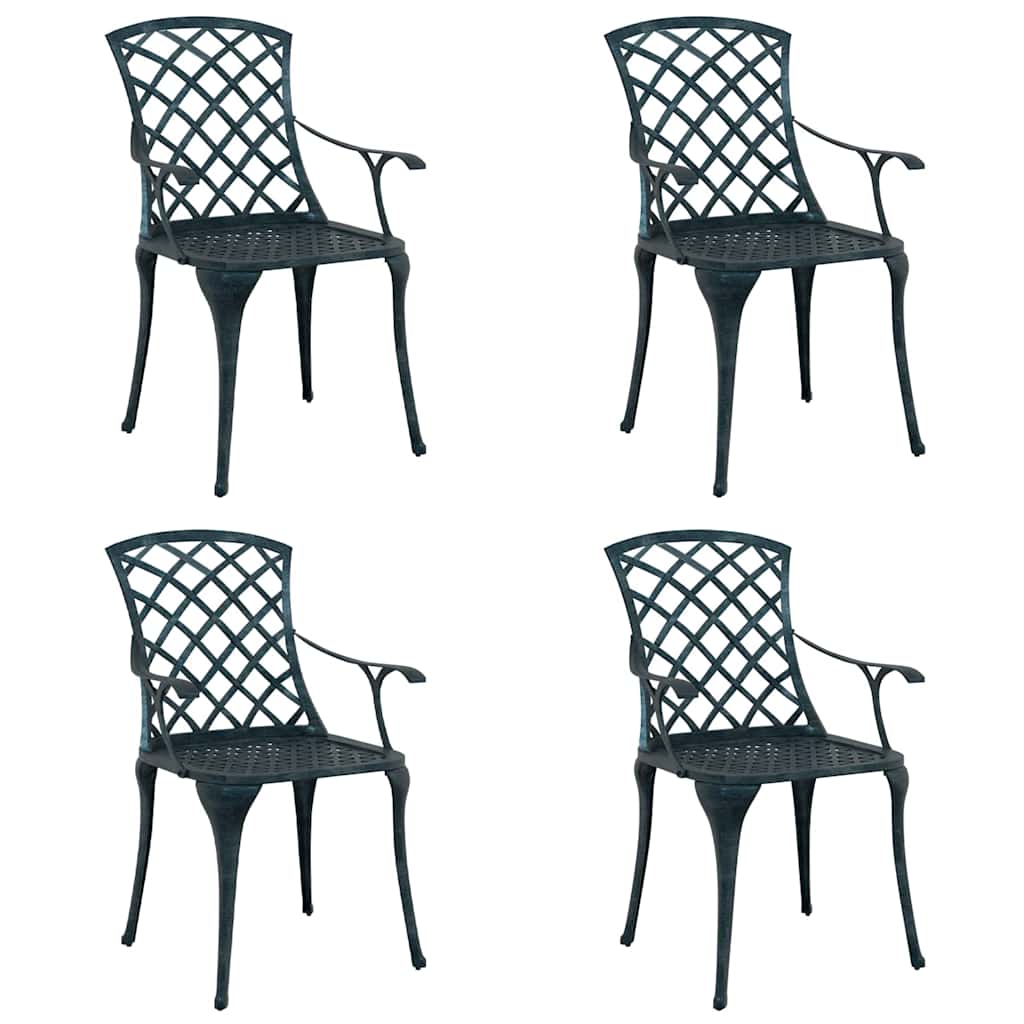 Garden Chair Green 61 x 60.5 x 93cm Aluminium