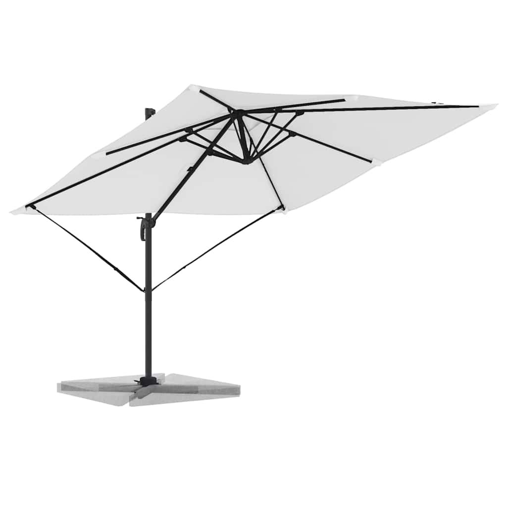 Roma Parasol Beige 286 x 285 x 265 cm Polyester and Aluminium