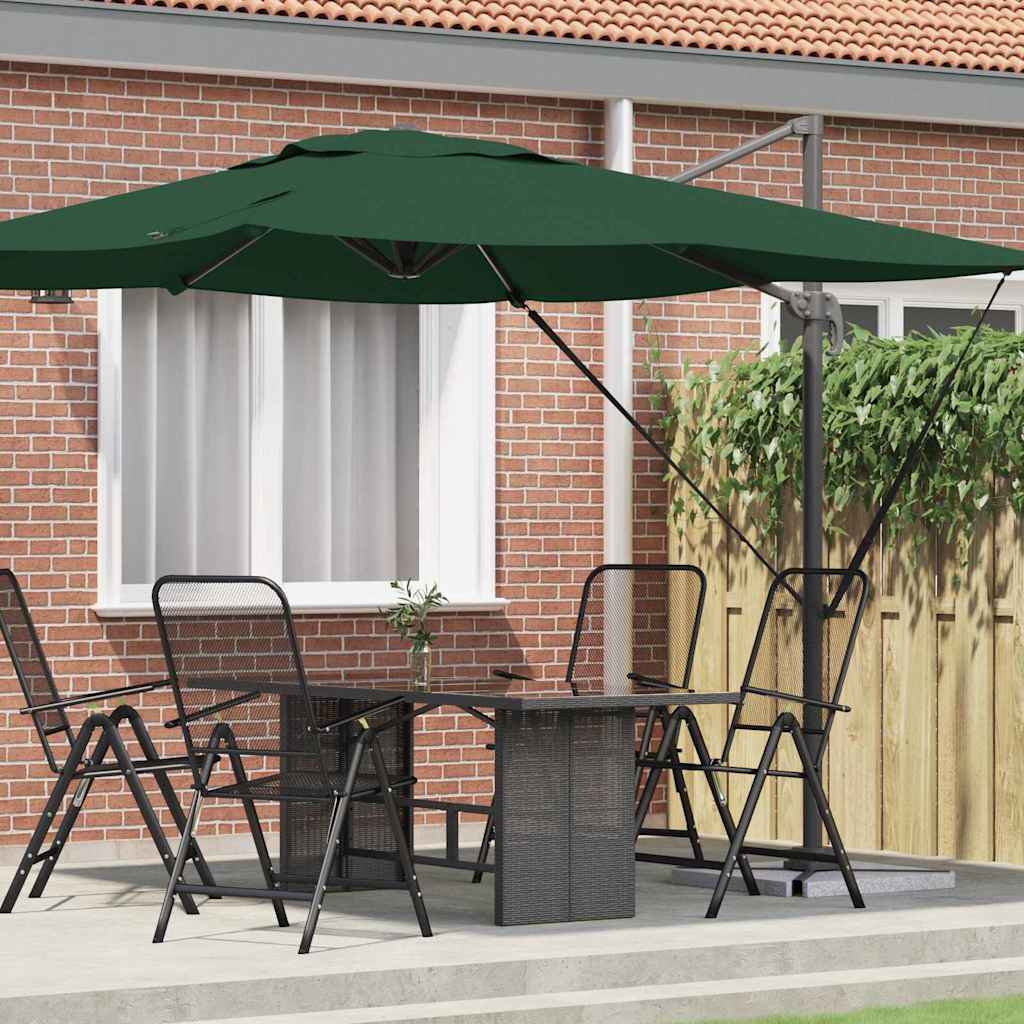 Roma Parasol Green 286 x 285 x 265 cm Polyester and Aluminium